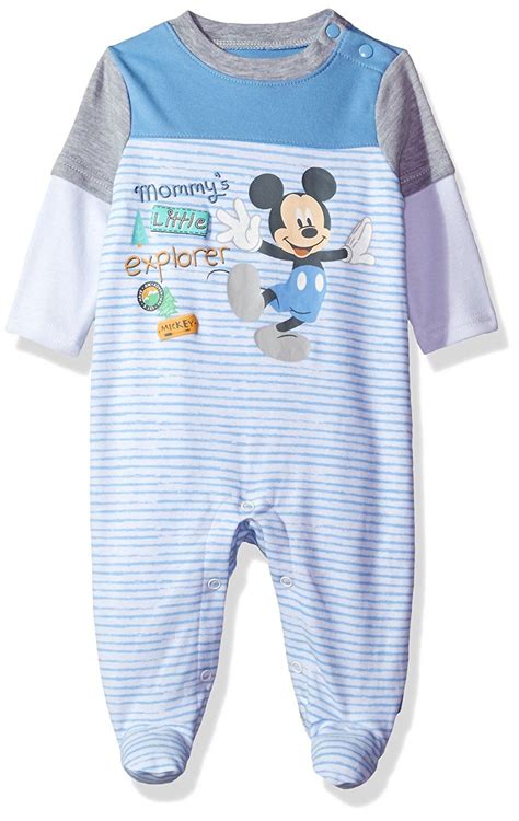 Disney Baby Boys Mickey Mouse Coverall Footie Light Blue 3 6 Months