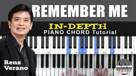 Remember Me Piano Chord Tutorial By Renz Verano Youtube
