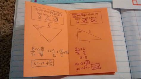 Special Right Triangles Practice Book Math Love Math Interactive