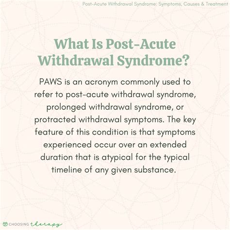 Understanding Post Acute Withdrawal Syndrome Paws