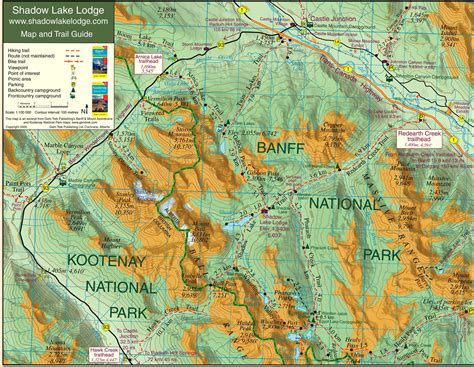 Map Of Banff National Park Printable