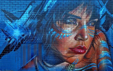 Graffiti Girl Wall Texture Street Art 3840x2400 Wallpaper