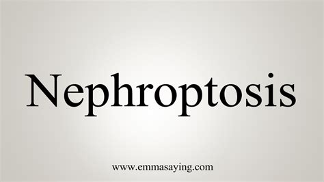 How To Say Nephroptosis Youtube