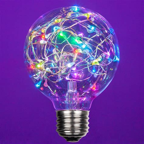 G80 LEDimagine TM Fairy Globe Light Bulb, RGB Color Change - Yard Envy