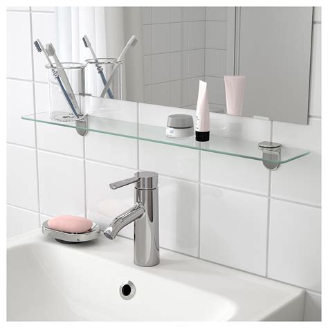 Kalkgrund Glass Shelf 24 58x4 38 Ikea Glass Shelves In Bathroom