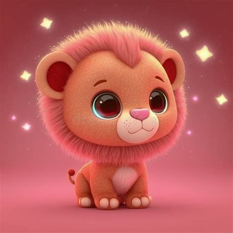 Baby Lion Sharing The Love And Smiles Stock Illustration Illustration