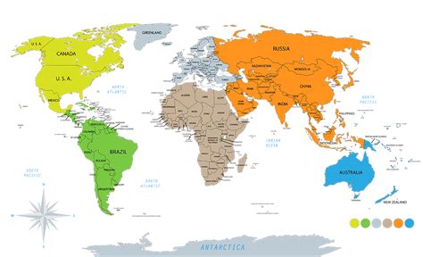 Continents By Number Of Countries Worldatlas
