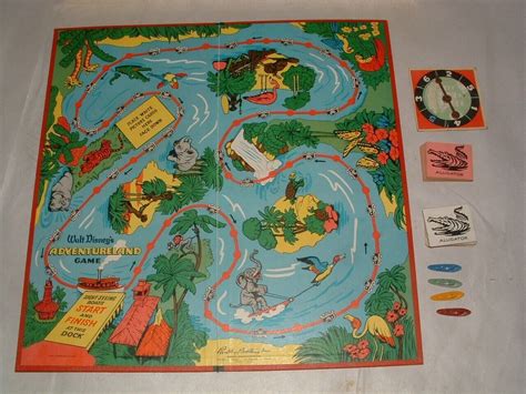 1950s Parker Brothers Walt Disney Adventureland Board Game 4595430998