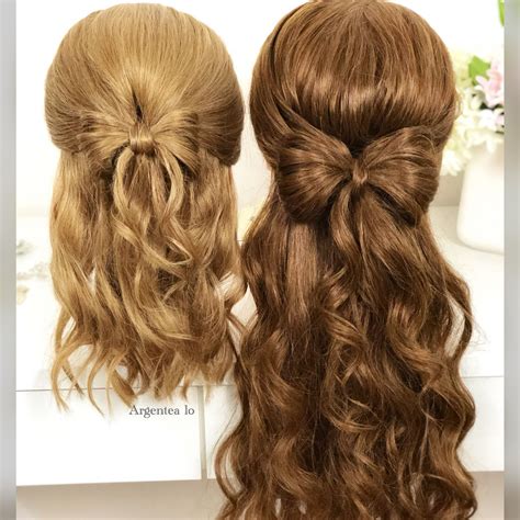 Hair Bow Hairstyle Half Updo For Medium And Long Hair Bow Hairstyle
