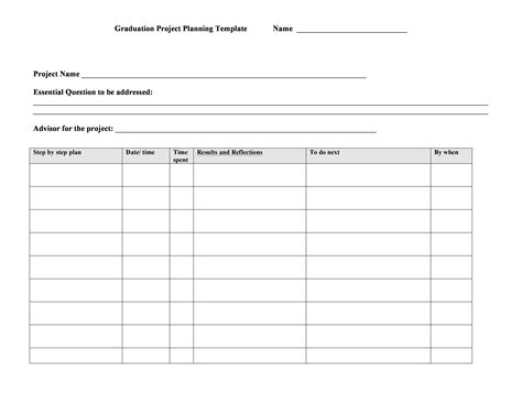 Fillable Project Planner Form Printable Forms Free Online