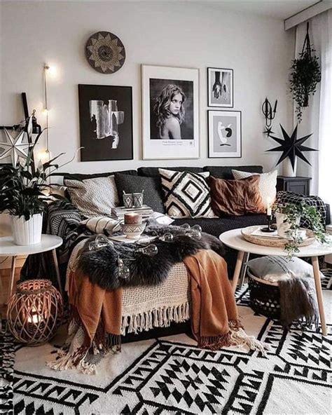 34 The Best Rustic Bohemian Living Room Decor Ideas Homyhomee