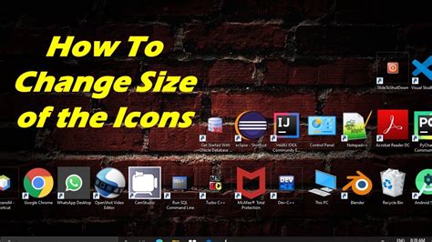 How To Change Size On Desktop Icons Windows 10 Youtube Images And