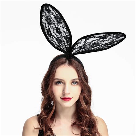 Long Bunny Rabbit Ear Lace Headbands Cute Hairband Costume Cosplay Hair