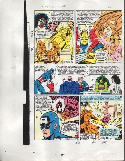 Marvel Comics Of The 1980s 1987 Avengers Vs X Men 1 Colour Guides