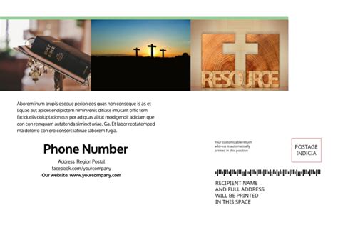 Christian Church Postcard Template Mycreativeshop