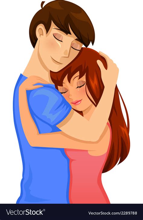 Couple Hugging Royalty Free Vector Image Vectorstock