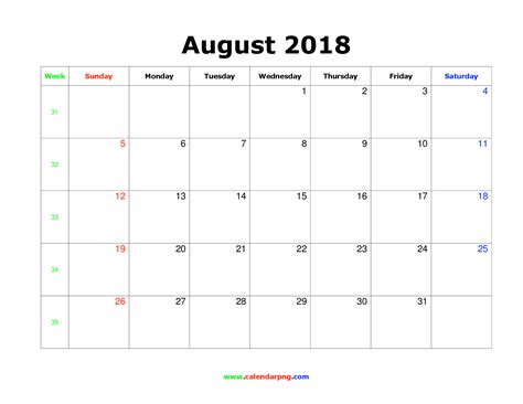 Calendar 2018 Png Image Png Mart
