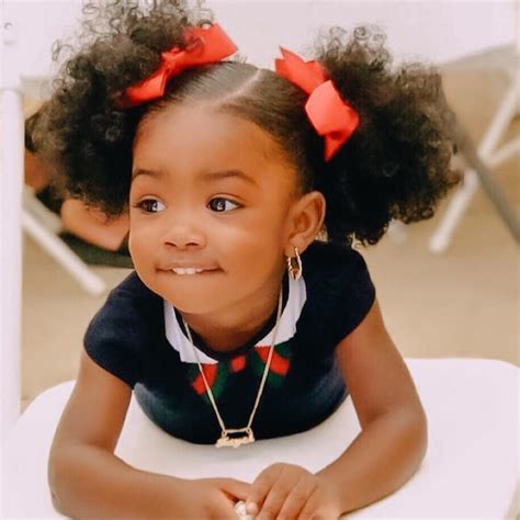 The hairstyle in the picture comprises several different elements of hairstyle: 11 Beautiful Ponytail Hairstyles For Kids - The Glossychic