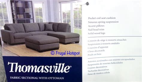 The warm inviting plush look of the thomasville® artesia fabric sectional with ottoman may draw your eye, but the super soft performance fabric are what you will enjoy most. Costco Sale - Thomasville Artesia Fabric Sectional w ...