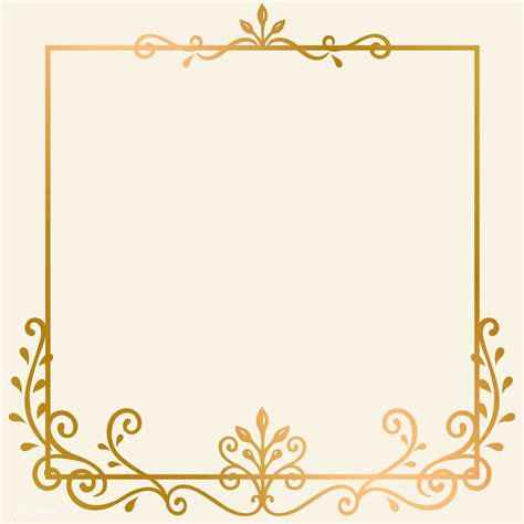 Golden Vintage Ornament Frame Vector Free Image By