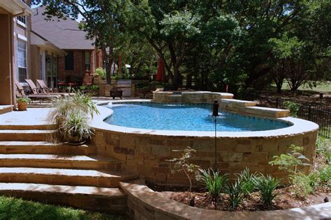 Semi Inground Pools Pool Traditional With Pool Landscaping Pool