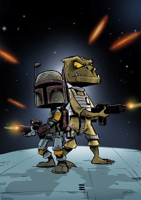 Boba Fett And Bossk By Fromabovecomic On Deviantart