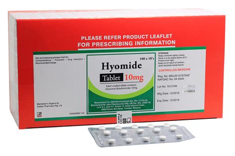 Beli Hyomide 10mg Tablet 10s Strip Kegunaan Sukatan Kesan