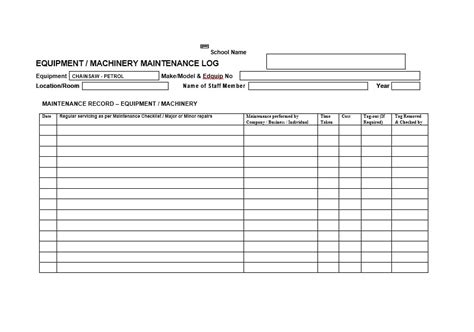 Excel Maintenance Form Free 8 Sample Maintenance Work Order Forms In