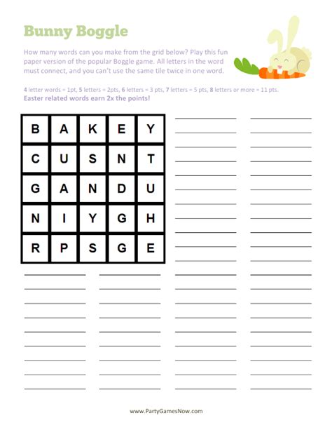 Jul 13, 2019 · there is a plethora of free printable board games waiting for you on the internet, and my job is to bring them to you. Printable "Easter Boggle" Game - Easter Games for Adults ...