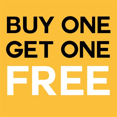 Special Offer Buy One Get One Free