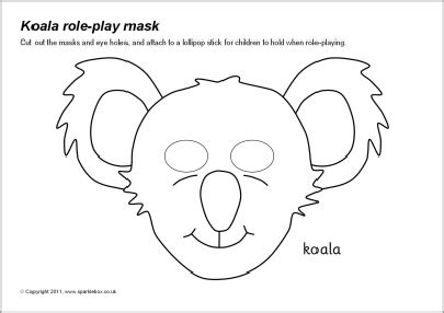 An svg file is also included so you can cut the pattern out. early play templates: Koala masks