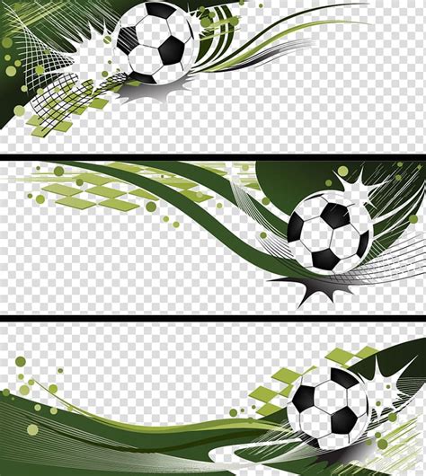 Green Soccer Ball Art Football Banner Illustration Creative Football