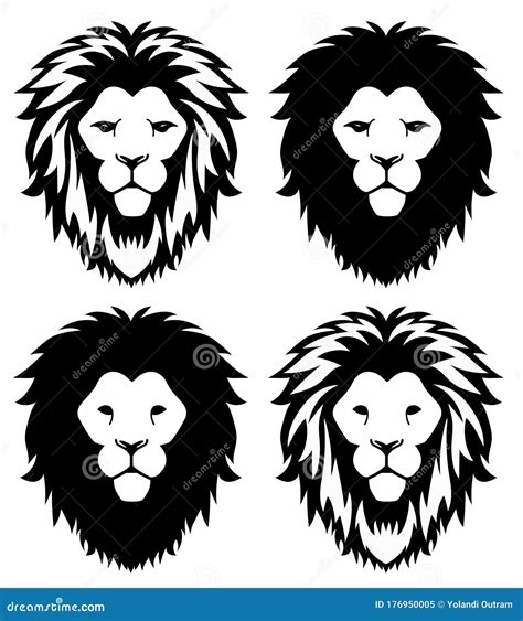Lion Panthera Leo Head Logo Vector Stock Vector Illustration Of