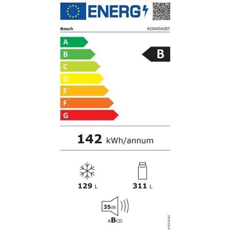 R Frig Rateur Combin Pose Libre Bosch Kgn Aibt L No Frost X X Cm Inox