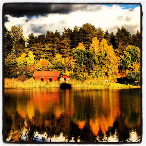 Autumn Landscape In Linköping Sweden Landschap Zweden Scandinavië