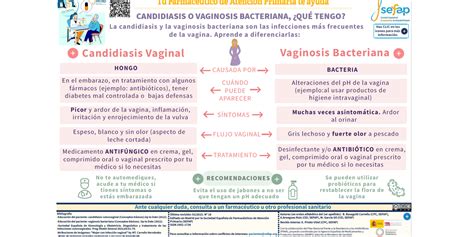 18ª Infografía Sefap Candidiasis O Vaginosis Bacteriana ¿qué Tengo