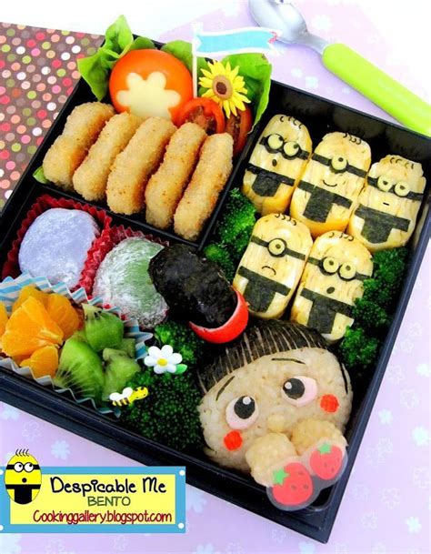 Based on rules of five, traditional japanese cooking, or washoku, emphasizes variety and balance. Cooking Gallery: Despicable Me Bento | Recette, Cuisine, Miam