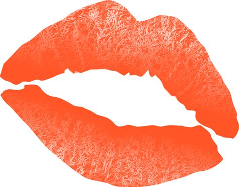 Lips Clipart Kiss Mark Orange Lip Print Png Download Full Size Clipart 235625 Pinclipart
