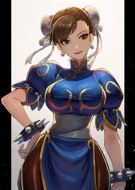 safebooru 1girl bangs bracelet breasts brown eyes brown hair china dress chinese clothes chun