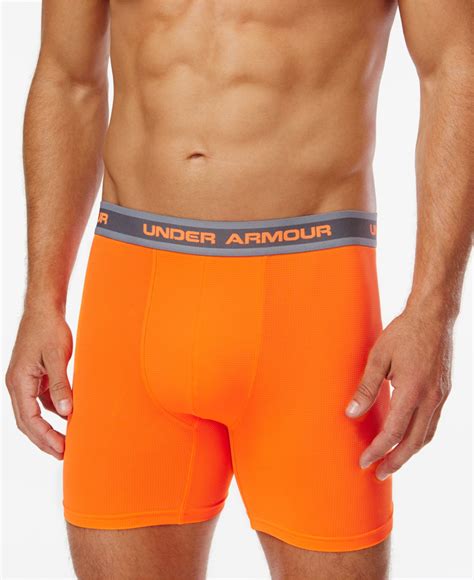 Under Armour Performance Mesh Boxer Briefs Pack In Orange For Men Lyst