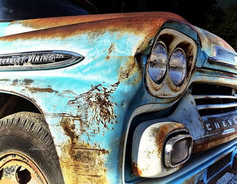 rusted old chevy truck photography photograph by ann powell fine art america
