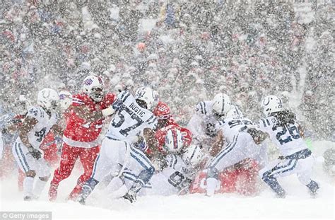 Through the last six games of the regular season, both of these sides. Buffalo Bills vs Colts played through huge snowstorm ...