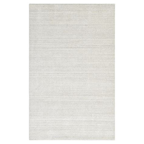 Solo Rugs Alexandra Contemporary Solid Handmade Area Rug Ivory For Sale