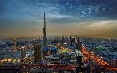 Download 3840x2400 Wallpaper Burj Khalifa Dubai City Night