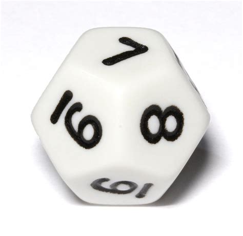 Koplow 12 Sided Opaque Dice D12 White Dice Game Depot