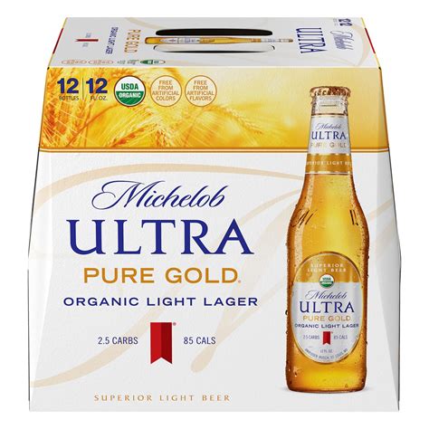 Michelob Ultra Pure Gold Organic Light Lager Beer 12 Ct 12 Oz Shipt