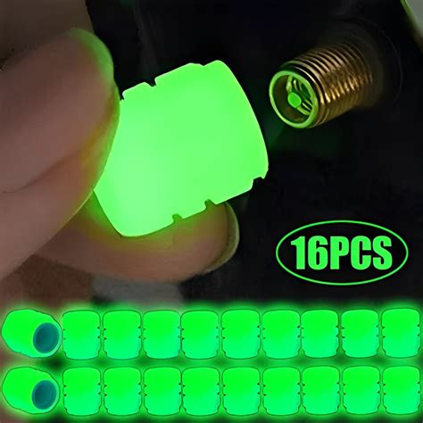 Bouchons De Valves De Pneus Fluorescents Pi Ces Lumineux Lueur