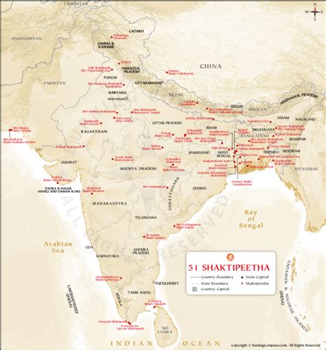 Shakti Peethas Map Amit Sengupta