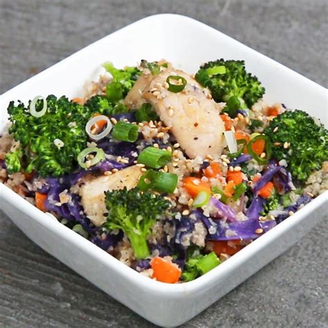 Teriyaki Chicken Cauliflower Rice Bowl Recipe By Tasty Chicken