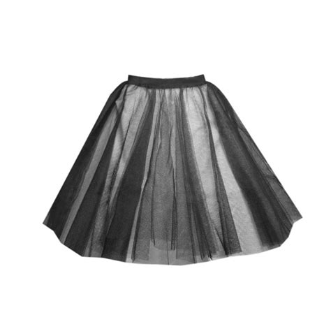 Petticoat 4 Layers Net Rock N Roll Skirt Full Circle Under Skirt Black